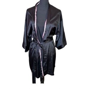 Victoria’s Secret Elegant Black Satin Robe